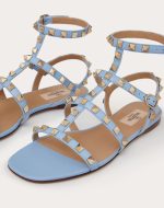 ROCKSTUD FLAT CALFSKIN SANDAL WITH STRAPS - Image 2